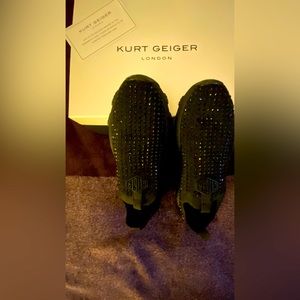Kurt Geiger Lettie Knit Crystals Sneakers, New, Size 9